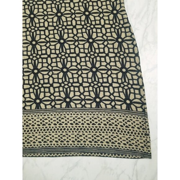 Tacera Womens Geometric Print Dress Keyhole Accent P/M‎ Petite Workwear Office - Picture 10 of 11